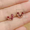 Mini Heart Shape Stud Earrings For Women, Sleep In Ear Bone Studs, Versatile Short Hair Jewelry view 4