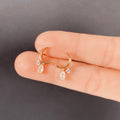 Mini Curved Crescent Moon Zircon Stud Earrings For Women, Korean Japanese Sleep In Ear Jewelry view 7