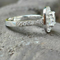 Classic Women Wedding Ring Copper White Gold Plated Zircon Finger Ring For Bridal Jewelry view 3