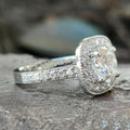 Classic Women Wedding Ring Copper White Gold Plated Zircon Finger Ring For Bridal Jewelry view 2