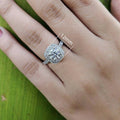 Classic Women Wedding Ring Copper White Gold Plated Zircon Finger Ring For Bridal Jewelry view 5