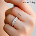 Unisex Brass Full Pave Zircon Ring For Couples, Cross Border Fashion Finger Jewelry view 5