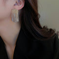 Metal Geometric Tassel Drop Earrings For Women, Statement Western Style Ear Jewelry view 4
