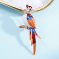 Metal Alloy Enamel Parrot Brooch Pin For Versatile Apparel Decoration view 4
