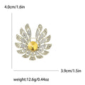 Alloy Rhinestone Flower Brooch For Elegant Women's Suit Accessories view 6