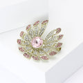 Alloy Rhinestone Flower Brooch For Elegant Women's Suit Accessories view 3