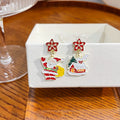 Ethnic Style Christmas Cartoon Creative Silver Needle Stud Earrings For Women view 3