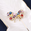 Alloy Color Zircon Bow Brooch Pin For Dresses And Coats view 4