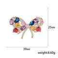 Alloy Color Zircon Bow Brooch Pin For Dresses And Coats view 5