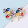 Alloy Color Zircon Bow Brooch Pin For Dresses And Coats view 3