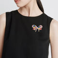 Alloy Color Zircon Bow Brooch Pin For Dresses And Coats view 2