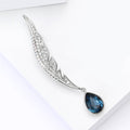 Copper Zircon Wing Brooch Pin For Unisex Clothing Decoration view 3