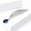 Copper Zircon Wing Brooch Pin For Unisex Clothing Decoration view 2