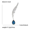 Copper Zircon Wing Brooch Pin For Unisex Clothing Decoration view 5