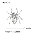 Alloy Rhinestone Spider Brooch Pin For Halloween Apparel Decoration view 4