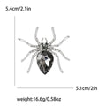 Alloy Rhinestone Spider Brooch Pin For Halloween Apparel Decoration view 9