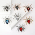 Alloy Rhinestone Spider Brooch Pin For Halloween Apparel Decoration view 1