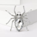 Alloy Rhinestone Spider Brooch Pin For Halloween Apparel Decoration view 2