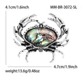 Alloy Abalone Shell Crab Brooch For Creative Lapel Decoration view 5