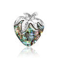Alloy Abalone Shell Strawberry Brooch For Fashion Apparel Decoration view 1