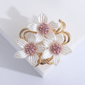 Alloy Camellia Brooch Pin And Scarf Clip For Clothing Decoration view 1