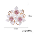Alloy Camellia Brooch Pin And Scarf Clip For Clothing Decoration view 5