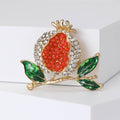 Alloy Enamel Pomegranate Brooch Pin For Coats And Apparel view 5