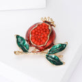 Alloy Enamel Pomegranate Brooch Pin For Coats And Apparel view 4