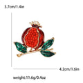 Alloy Enamel Pomegranate Brooch Pin For Coats And Apparel view 6