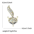 Alloy Rhinestone Fox Brooch For Suits Coats And Lapels view 5