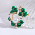 Alloy Plant Wreath Brooch Pin For Fashion Garment Decoration view 3