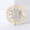Alloy Rhinestone Wreath Brooch For Women's Suits And Sweaters view 2