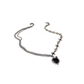Iron Rhinestone Heart Starburst Pendant Necklace For Women Minimalist Fashion Clavicle Chain view 5