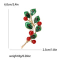 Alloy Enamel Pearl Leaf Brooch Pin For Elegant Apparel Decoration view 4