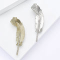 Alloy Rhinestone Feather Brooch Pin For Cardigans And Sweaters view 1