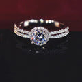 Creative Round Bezel Zircon Women's Ring For Celebration Party Event Hand Jewelry view 2