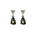 Kawaii Enamel Black Penguin Heart Drop Stud Earrings Silver Needle Cute Sweet Alloy Earrings view 4