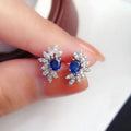 Mini Petal Marquise Stud Earrings For Women, Fresh Sweet Floral Ear Jewelry view 2