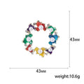 Alloy Pearl Wreath Brooch Colorful Floral Lapel Pin For Apparel view 5