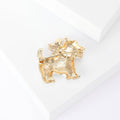 Alloy Enamel Christmas Dog Brooch Pin For Lapel And Clothing Decoration view 4