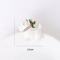 Alloy Enamel Christmas Dog Brooch Pin For Lapel And Clothing Decoration view 5