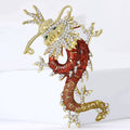 Alloy Enamel Dragon Brooch Pin For Men Suit Coat Decoration view 3