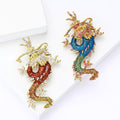 Alloy Enamel Dragon Brooch Pin For Men Suit Coat Decoration view 2