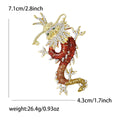 Alloy Enamel Dragon Brooch Pin For Men Suit Coat Decoration view 6