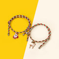 Christmas Bell And Tree Charm Enamel Alloy Braided Rope Adjustable Couple Holiday Fashion Earrings view 3