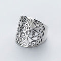 Creative Vintage Auspicious Cloud Ring For Women, Simple Ethnic Hollow Pattern Index Finger Jewelry view 3
