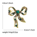 Alloy Rhinestone Bow Brooch For Elegant Clothing Accessories view 6
