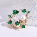 Metal Alloy Floral Wreath Brooch Pin For Versatile Garment Accessories view 4