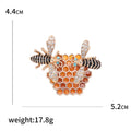 Alloy Enamel Bee Honeycomb Brooch For Creative Apparel Decoration view 5