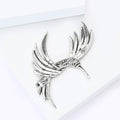 Vintage Alloy Enamel Rhinestone Hummingbird Brooch For Fashion Accessories view 4
